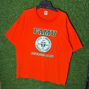 VTG FAMU Florida Mechanical University Retirees Club Orange‎ T-Shirt XL